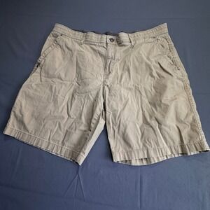 WEATHERPROOF Mens Khaki Utility Cargo Shorts  42 Made For Adventure Cotton Blend